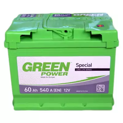 Автомобільний акумулятор GREEN POWER 6СТ-60Ah АзЕ 540A (EN)