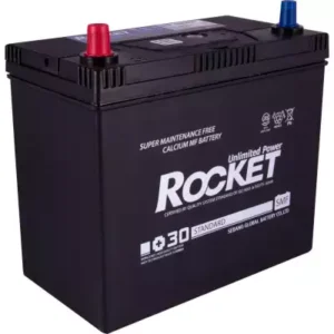 Автомобільний акумулятор ROCKET Japan 6СТ-45Ah Аз 430A (CCA) з перехідником під клему STD SMF