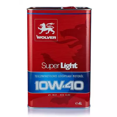 Автомобільна моторна олива WOLVER Super Light 10W-40 4л